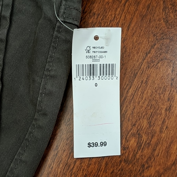 NWT GAP Zipper Stretch Miniskirt in Olive Green - Picture 4 of 7